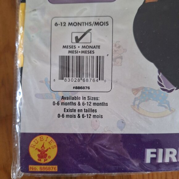 Babys 1st Halloween Fireman Chief Costume 6-12 Months Jumper Hat Booties Rubies - Picture 3 of 8